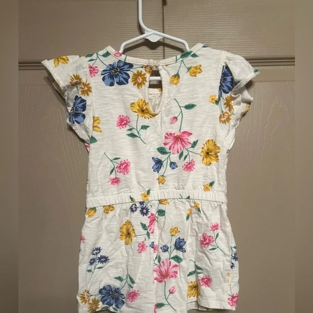 Old Navy Cream and Pink Floral Romper